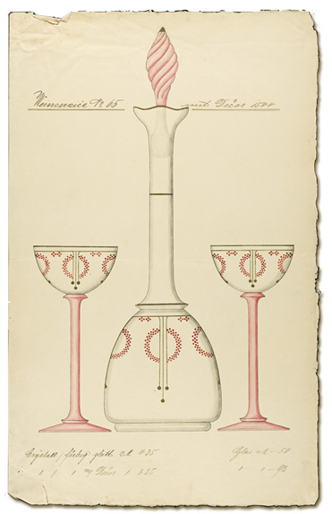 Musterblatt mit mehreren Gläsern